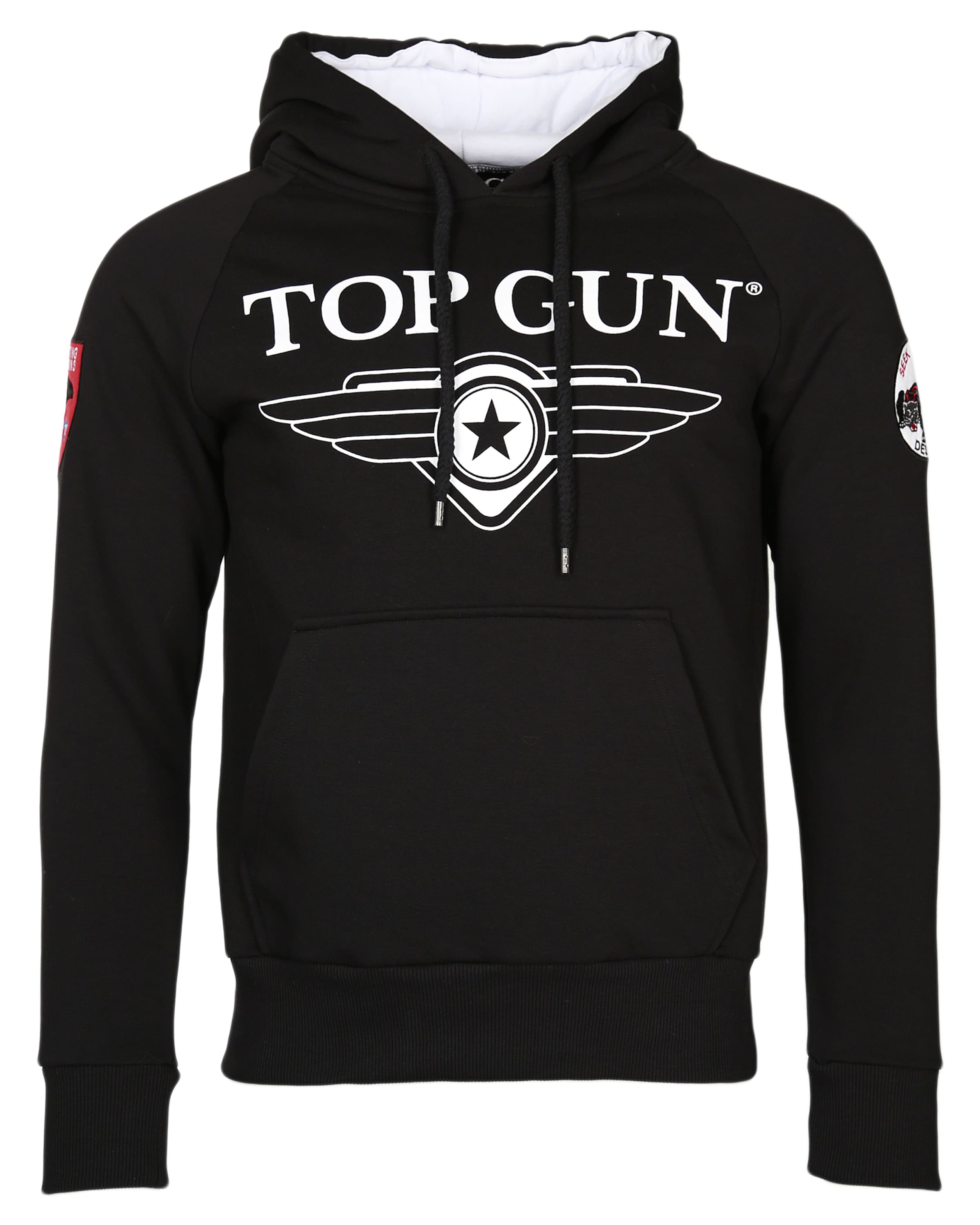 TOP GUN Sweater 'Defender' in Black: front