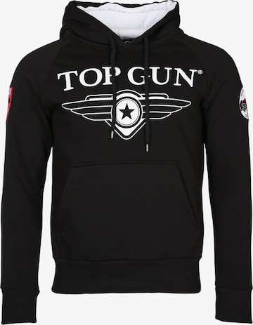 TOP GUN Sweatshirt 'Defender' in Schwarz: predná strana