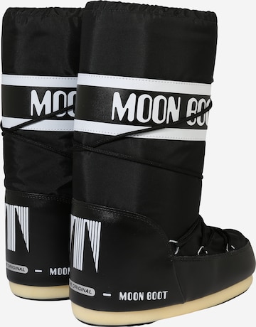 Bocanci de zăpadă de la MOON BOOT pe negru: spate