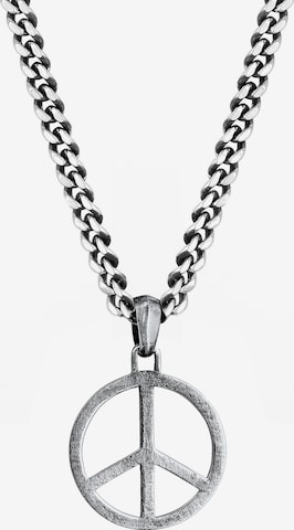 KUZZOI Halskette Peace-Zeichen in Silber: predná strana