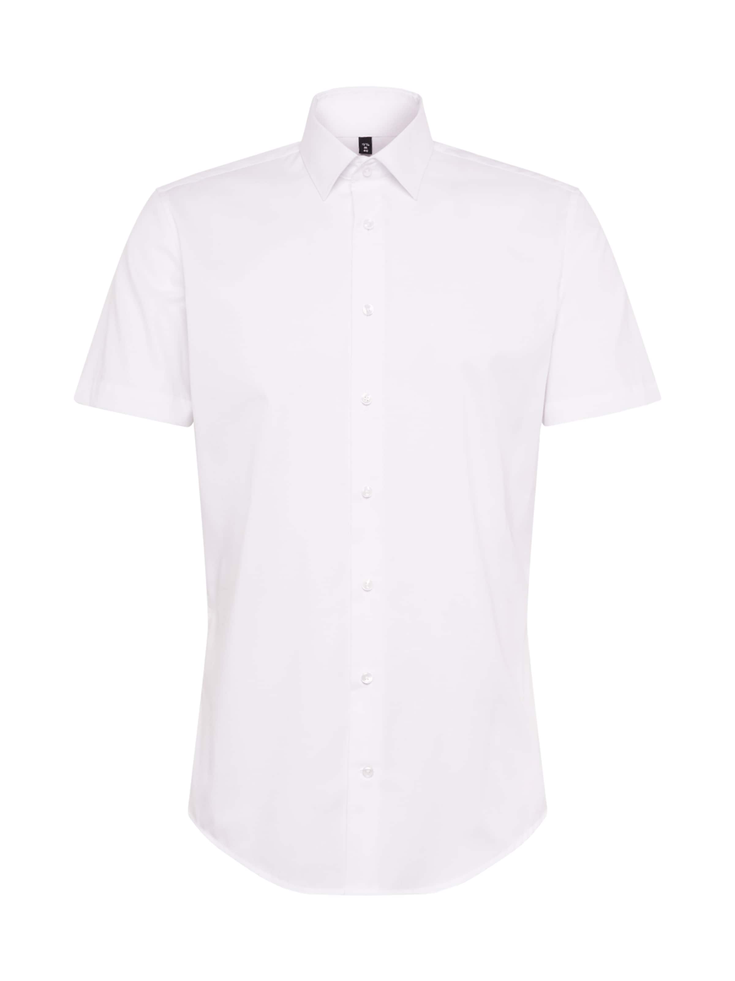 SEIDENSTICKER Slim fit Button Up Shirt in White: front