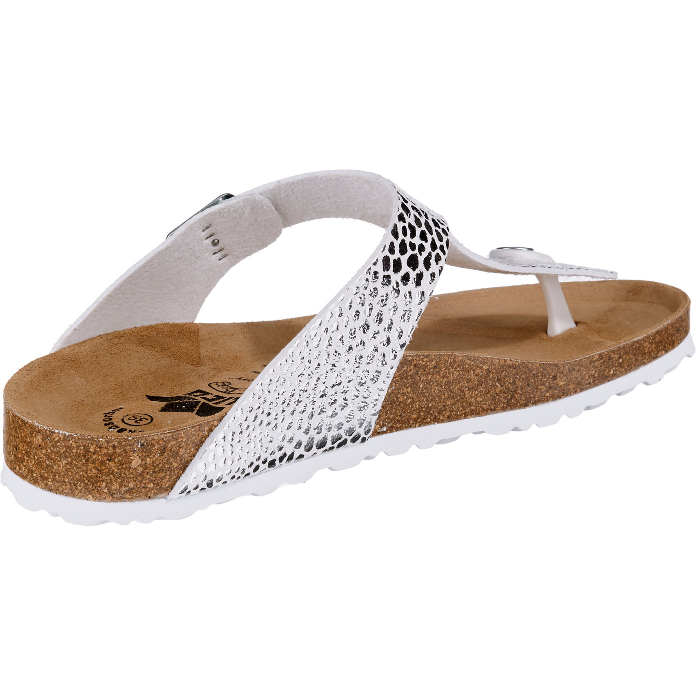 LICO T-Bar Sandals 'Bioline Stone' in Silver
