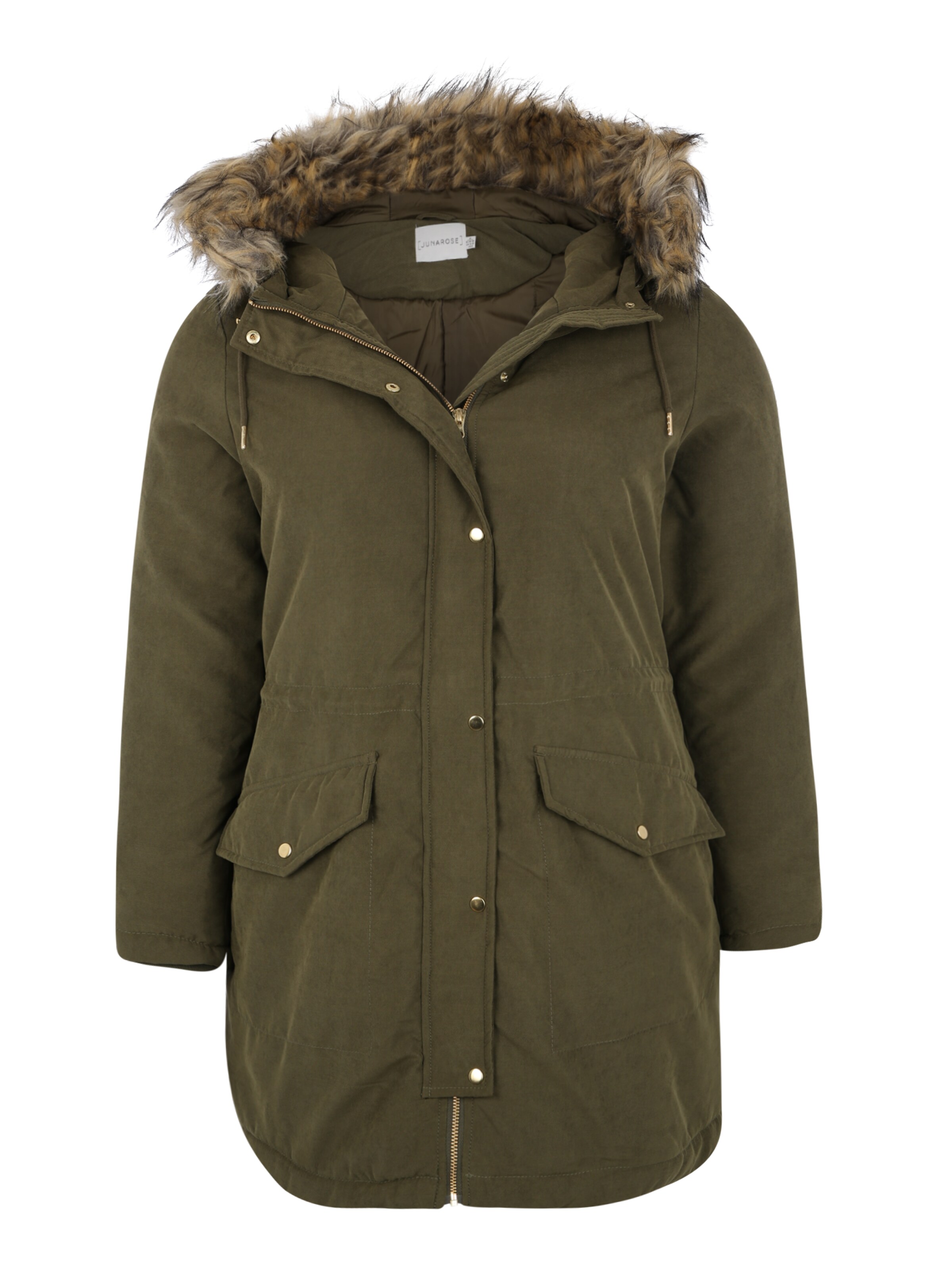 Junarose - Tussenjas 'PLINKO' in de kleur Olijfgroen