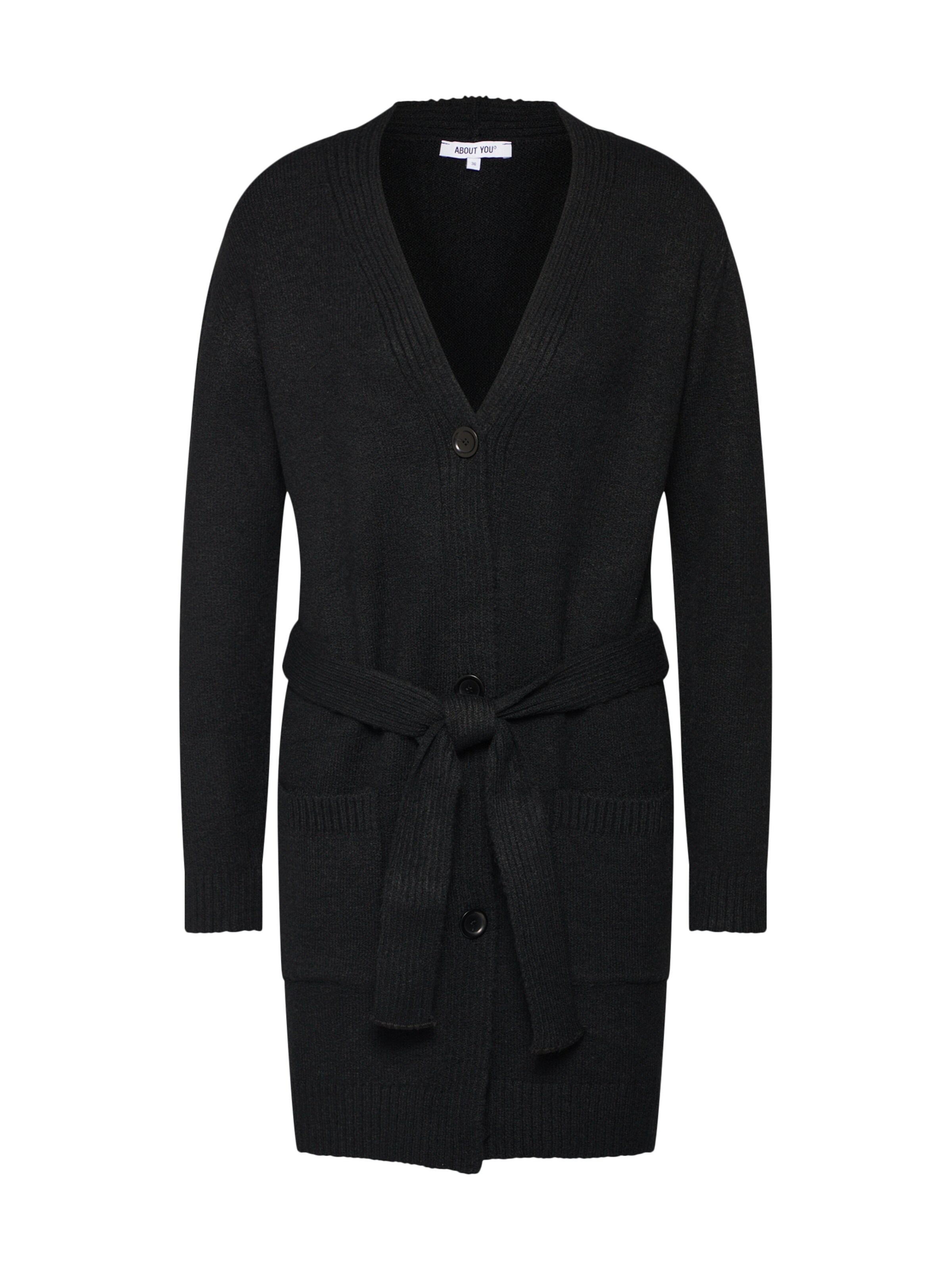 ABOUT YOU - Gebreid vest 'Defne' in de kleur Zwart