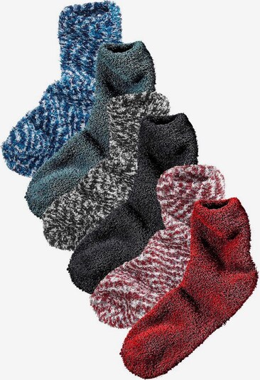 LAVANA Socken in blau / grau / rot, Produktansicht