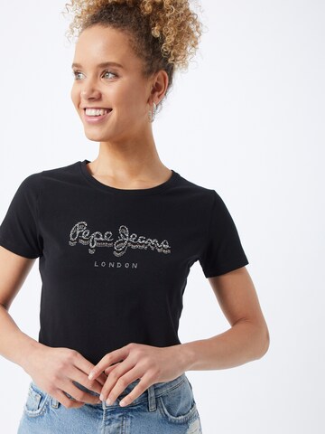 T-shirt 'Beatrice' Pepe Jeans en noir : devant