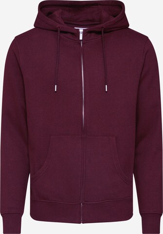 !Solid Zip-Up Hoodie 'Morgan' in Red: front