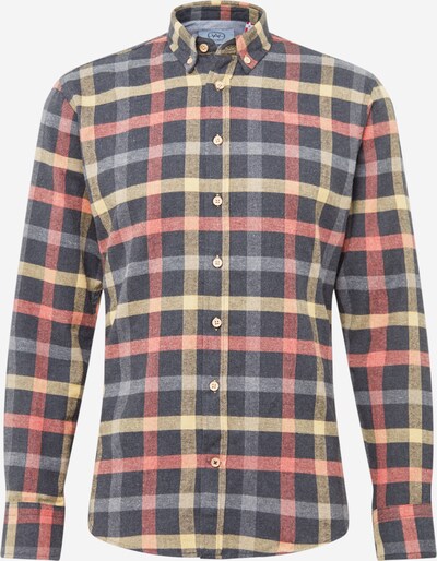 Kronstadt Overhemd 'Dean' in de kleur Lichtgeel / Grijs / Donkergrijs / Gemengde kleuren / Zalm roze, Productweergave