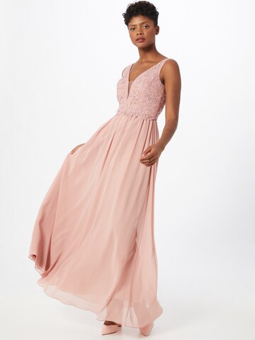 Unique Evening Dress in Pink: front