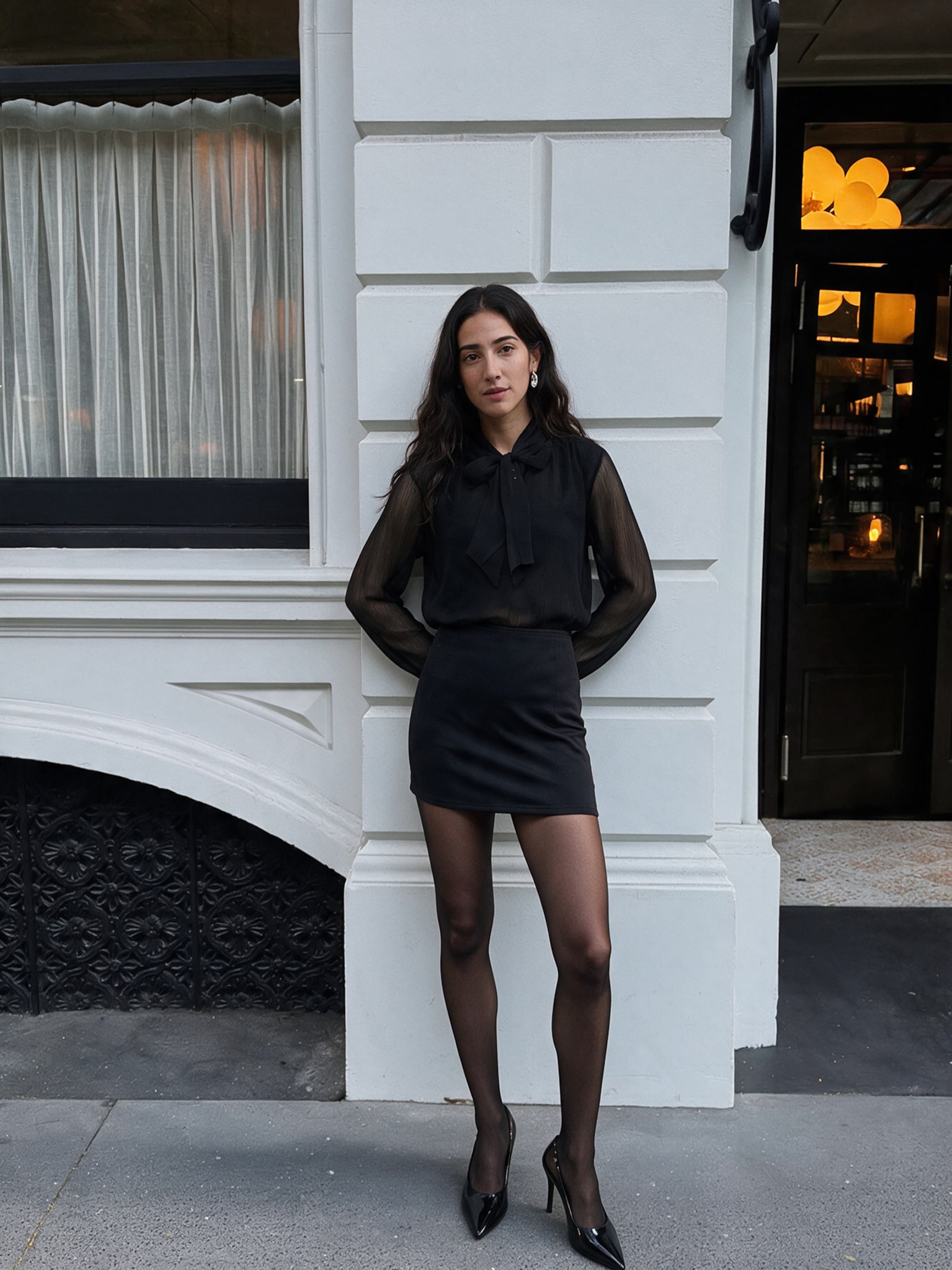 The AY Style Collective - Sheer Black Blouse Look