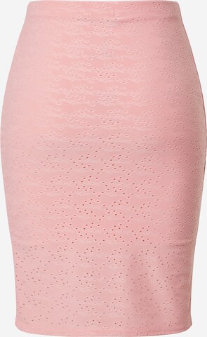 Boohoo - Saia 'Broderie' em rosa