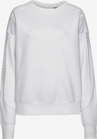 LASCANA Sweatshirt 'Technical Red' in White: front