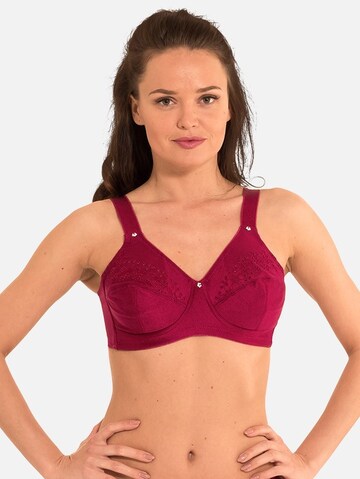 LingaDore Minimiser Bra 'Lisette' in Red: front