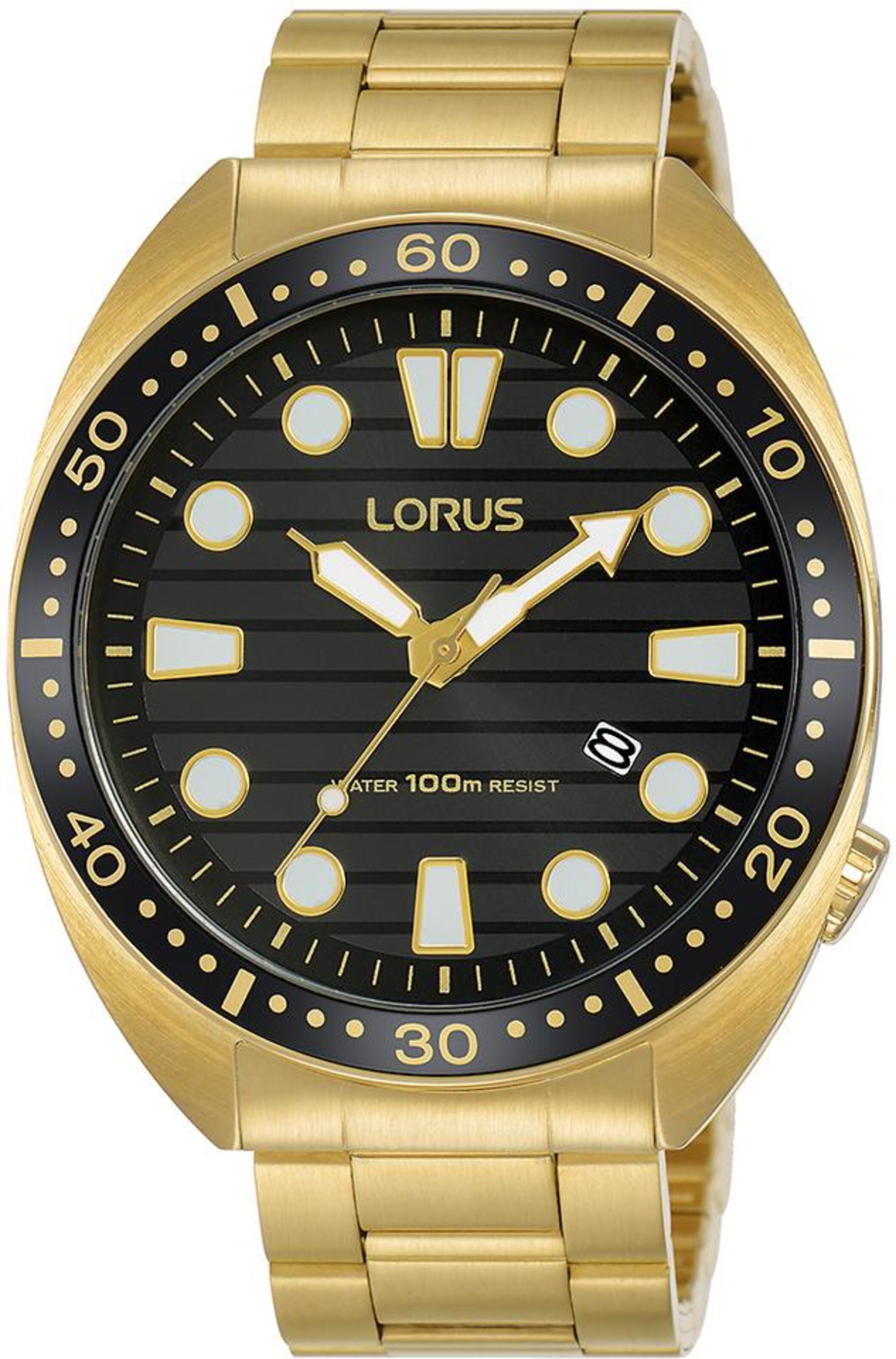 LORUS Uhr 'RH922LX9' in Gold: Vorderseite