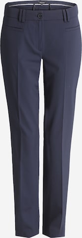 MORE & MORE Tapered Pleated Pants 'Hedy' in Blue: front