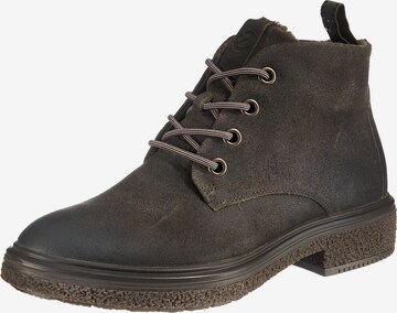 ECCO Lace-Up Ankle Boots in Brown: front