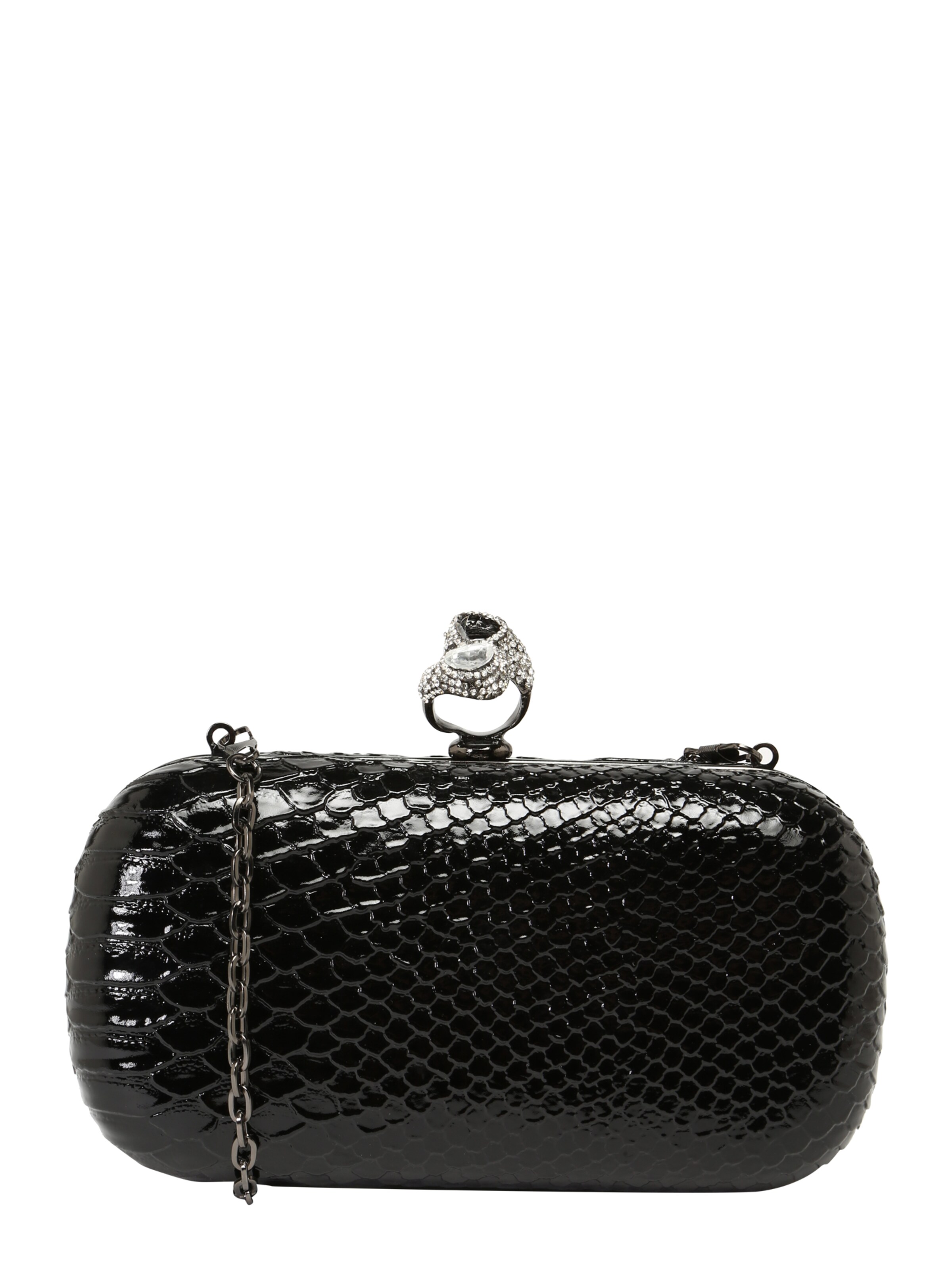 mascara - Clutch 'Clutch Snake ' in de kleur Zwart