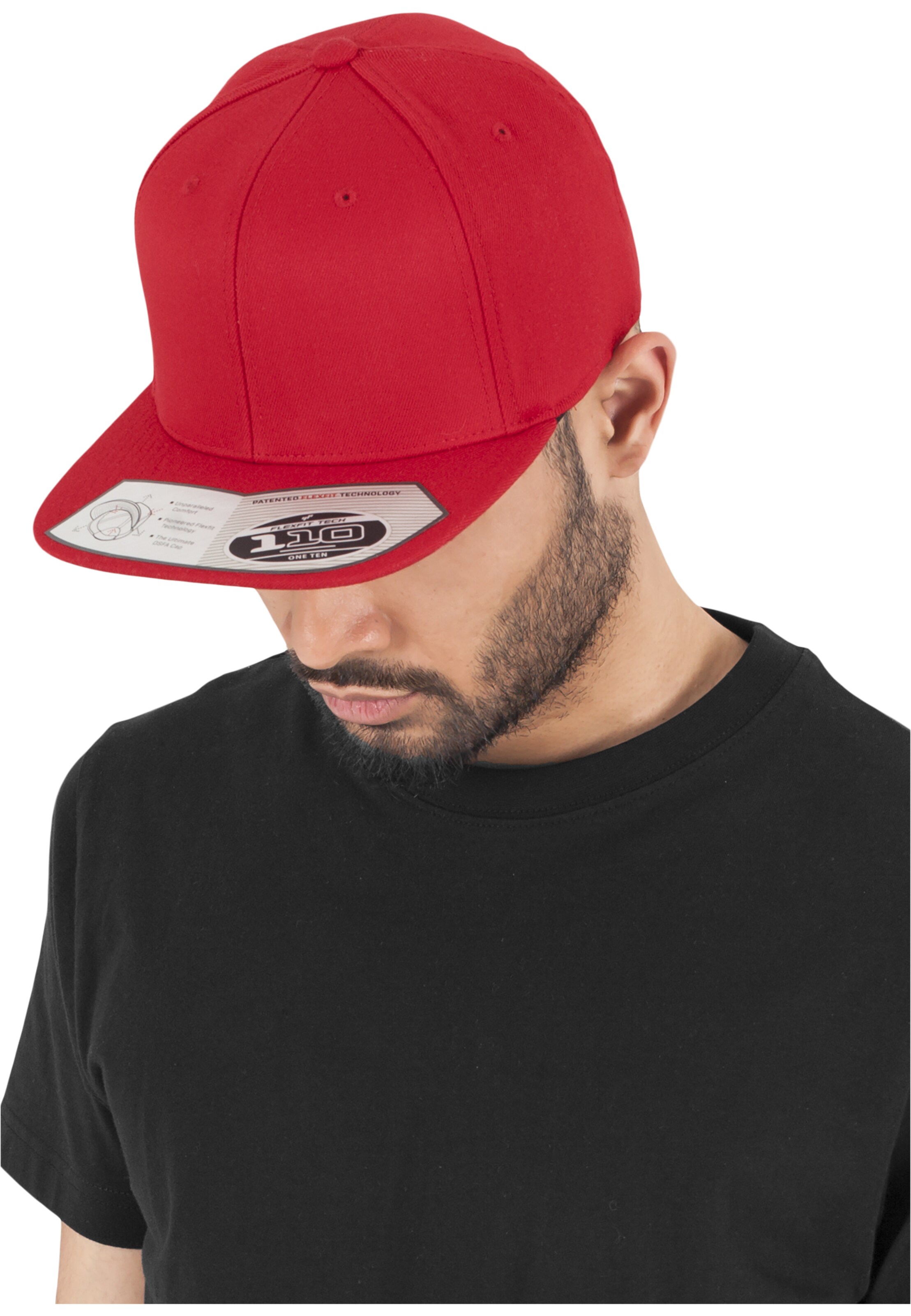 Flexfit Τζόκεϊ '110 Fitted' σε κόκκινο: μπροστά