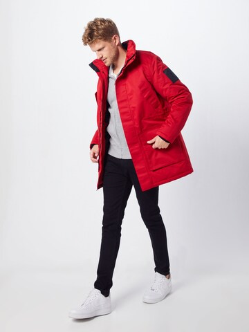 JACK & JONES Zimní parka – červená