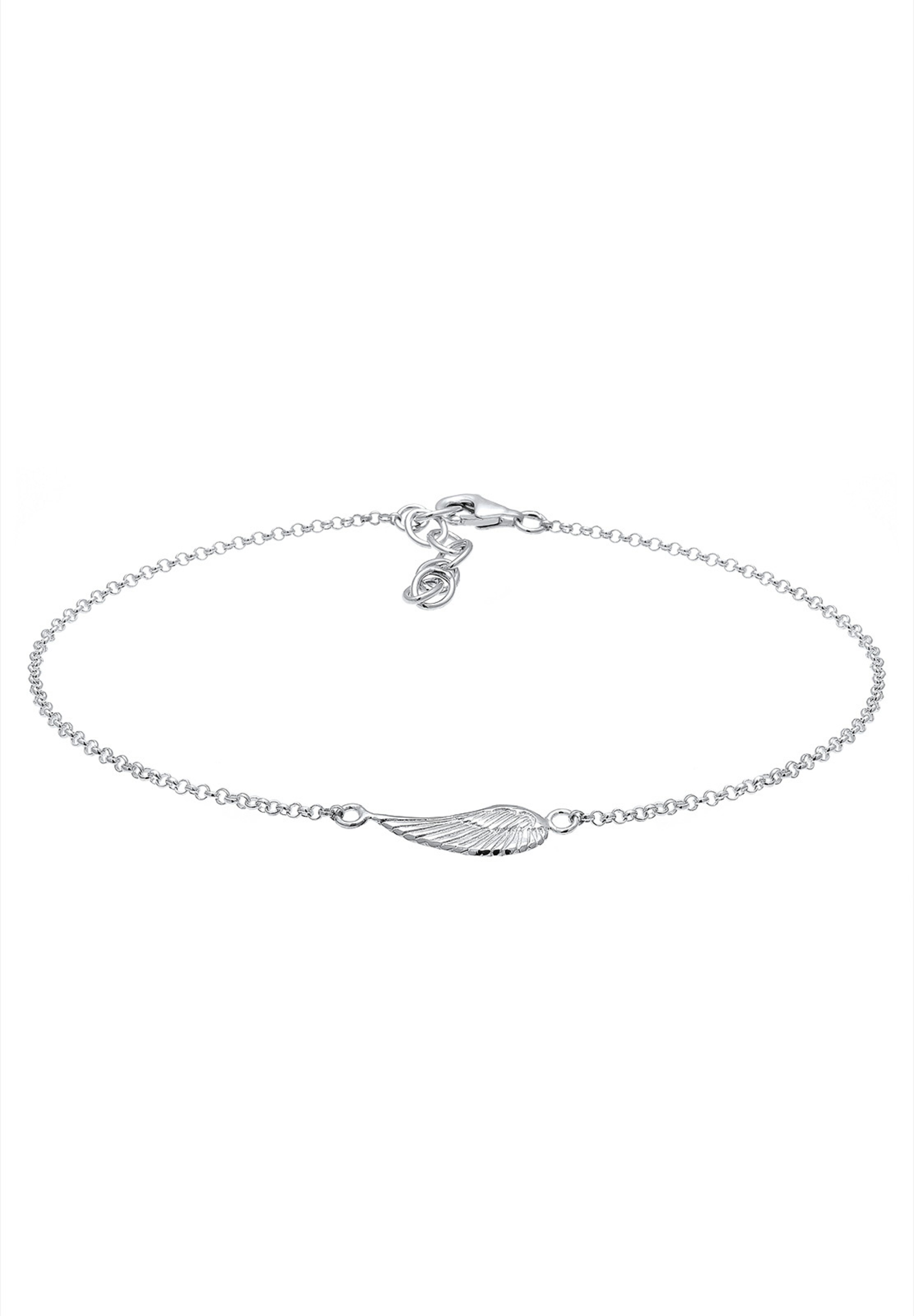 ELLI Voetsieraden 'Flügel' in Zilver: voorkant