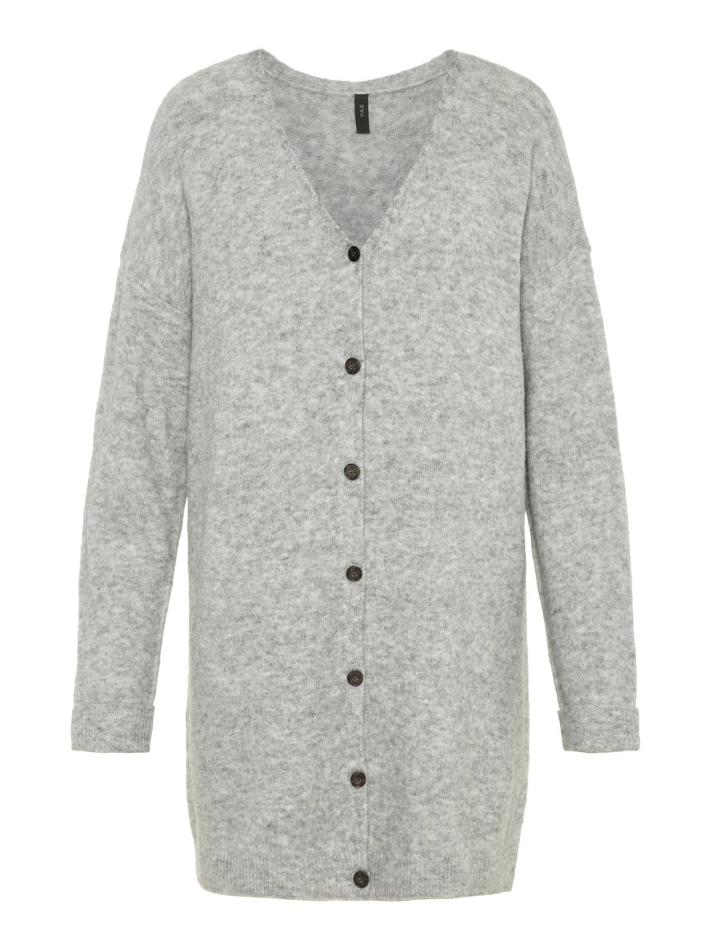 Y.A.S - Gebreid vest in de kleur Grijs gemêleerd