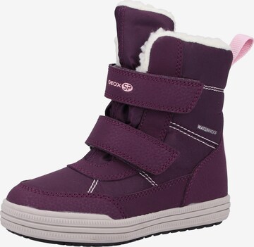 Bottes de neige GEOX en violet : devant