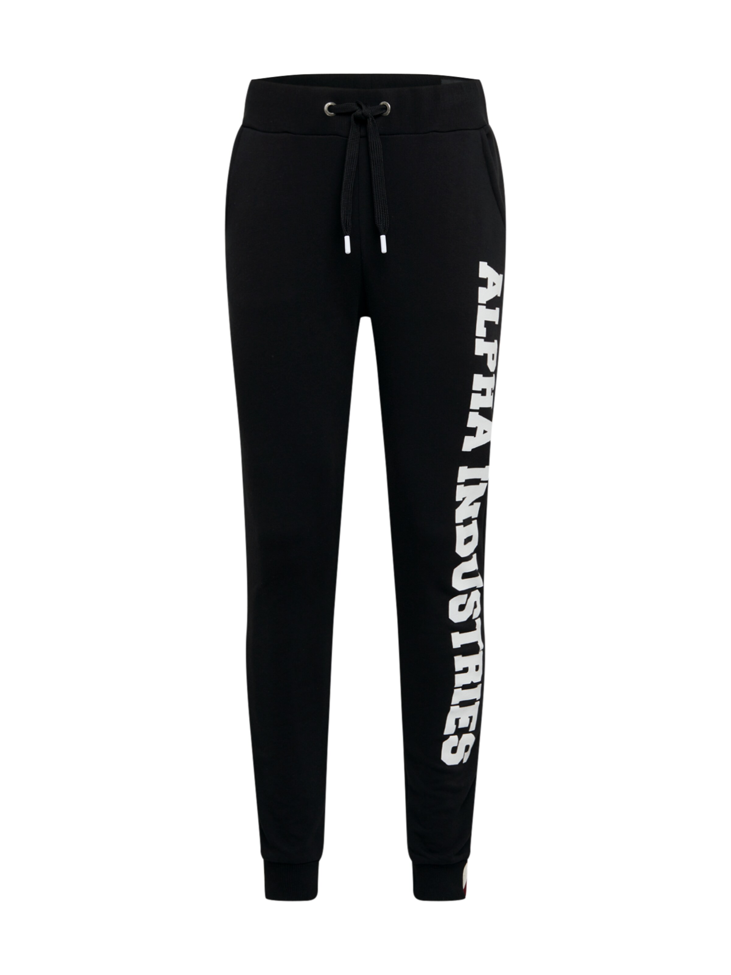 ALPHA INDUSTRIES Tapered Hose in Schwarz: Vorderseite