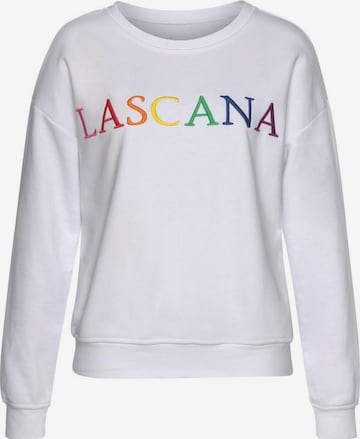 LASCANA Sweatshirt in White: front