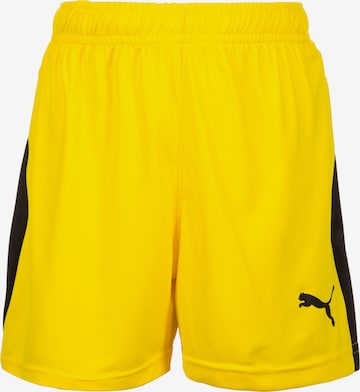 Regular Pantalon de sport 'Liga' PUMA en jaune : devant