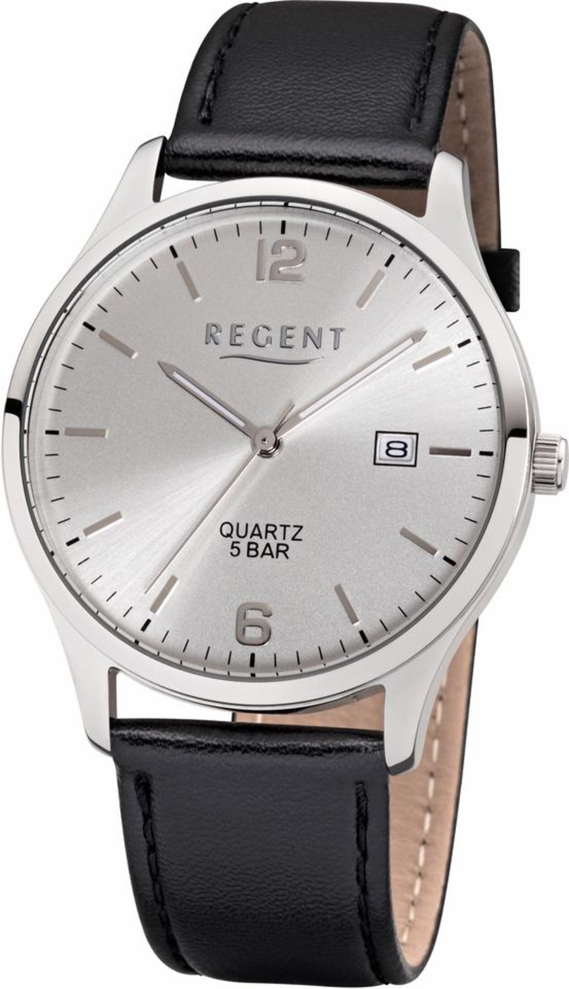 REGENT Analog Watch '11110809' in Black: front