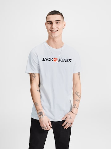 T-Shirt 'Essentials' JACK & JONES en blanc : devant