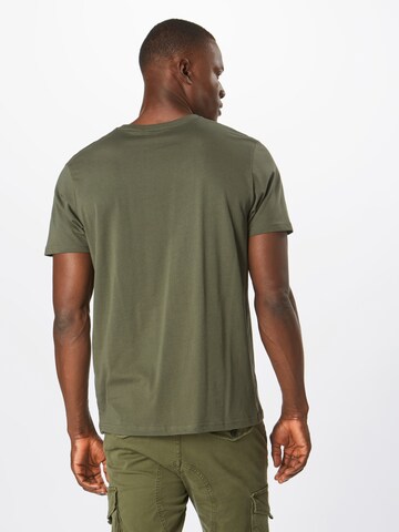 ALPHA INDUSTRIES T-Shirt in Grün: zadná strana