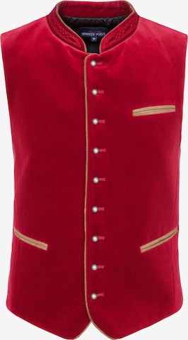 STOCKERPOINT Traditional Vest 'Ricardo' in Red: front
