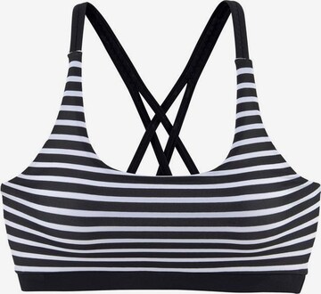 VENICE BEACH Bikini top in Black: front