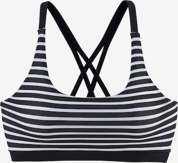 Bustier Hauts de bikini VENICE BEACH en noir : devant