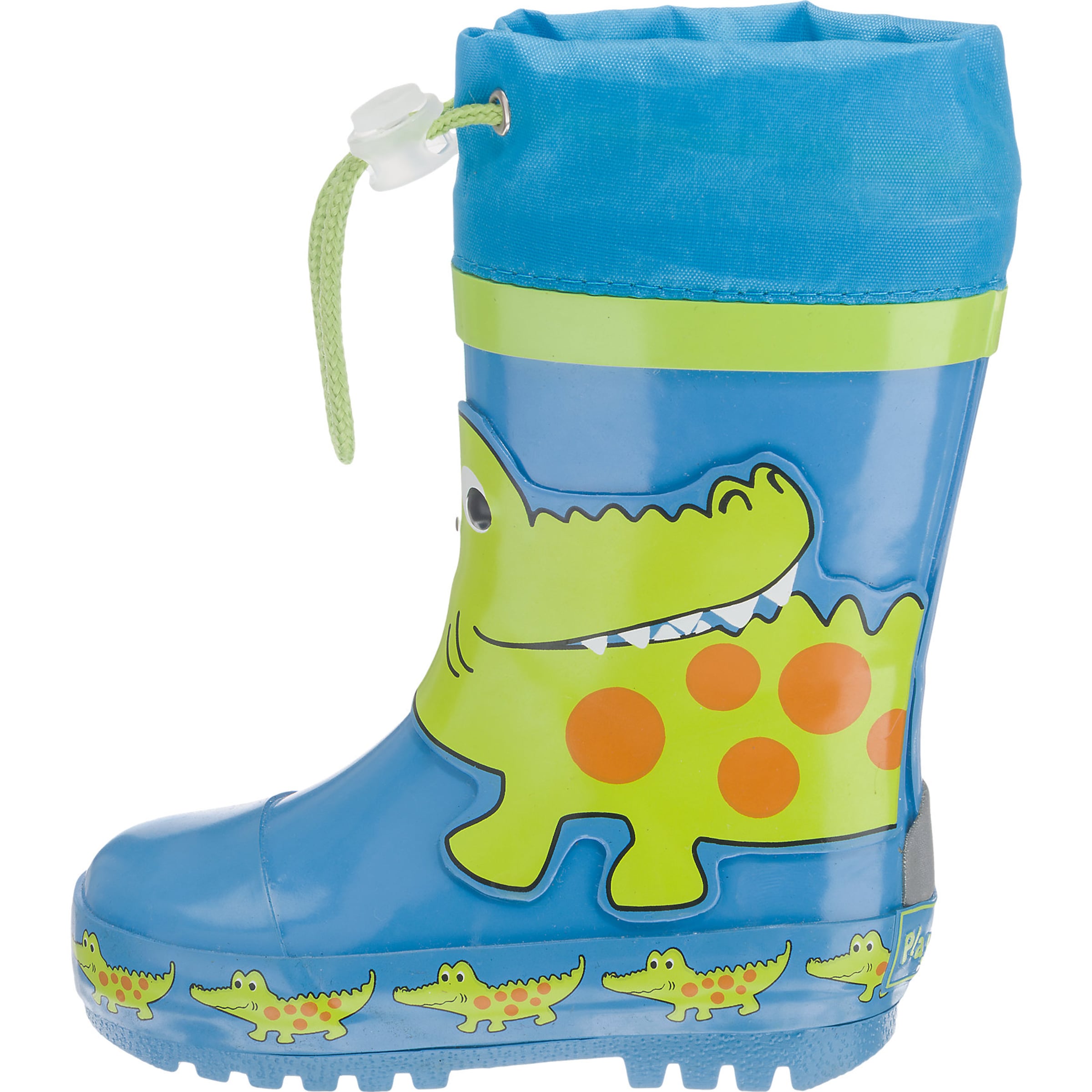 PLAYSHOES Rubber boot 'Krokodil' in Blue