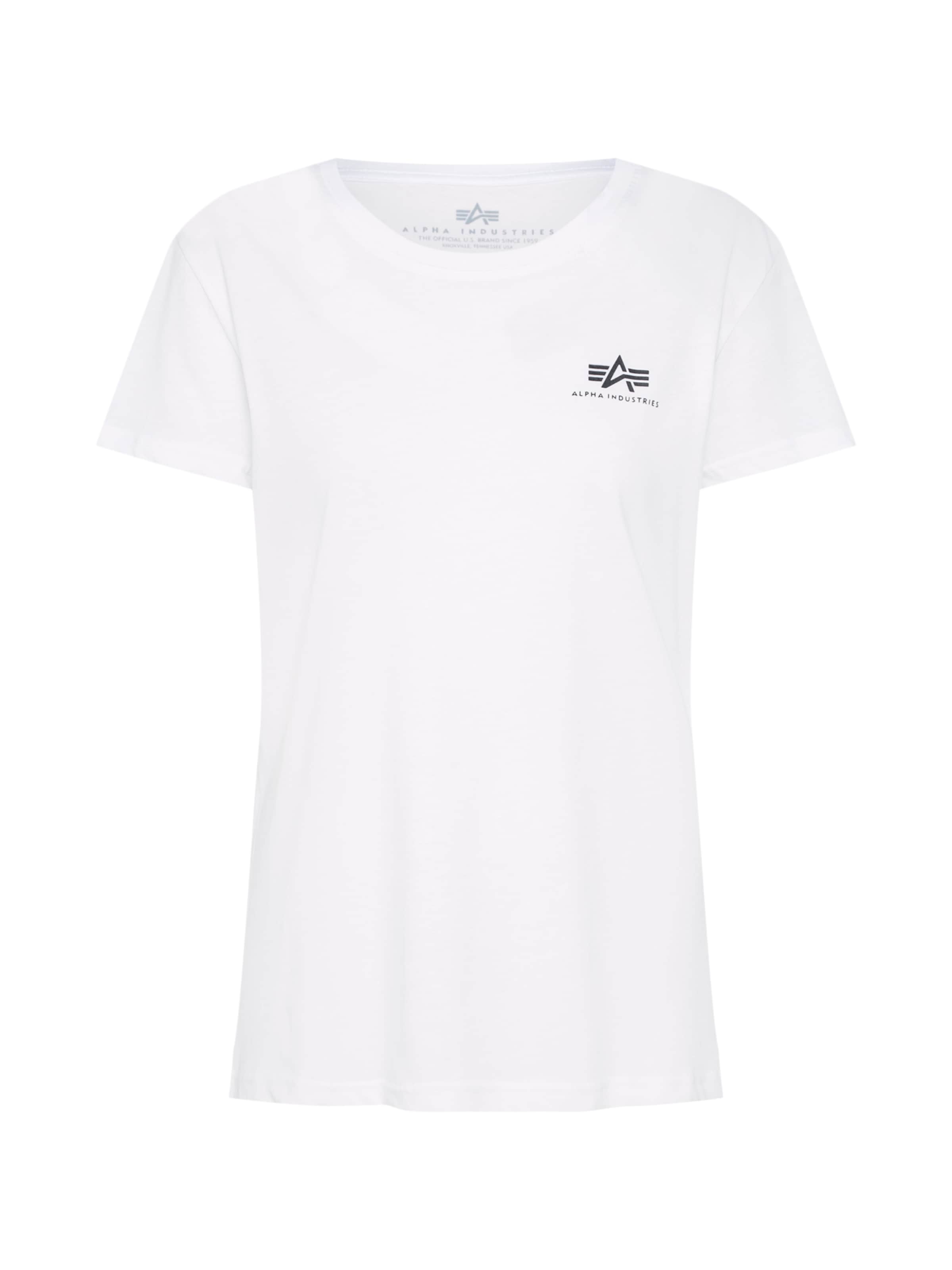 ALPHA INDUSTRIES T-Shirt in Weiß: Vorderseite