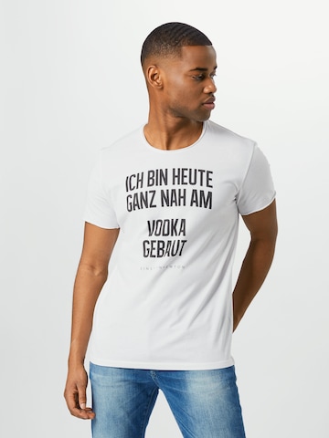 EINSTEIN & NEWTONRegular Fit Majica 'VODKA BASS' - bijela boja: prednji dio