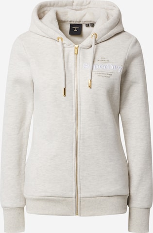 Superdry Sweatjacke in Weiß: predná strana