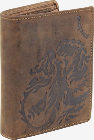 Portamonete 'Vintage Dragon' di GREENBURRY in marrone: frontale