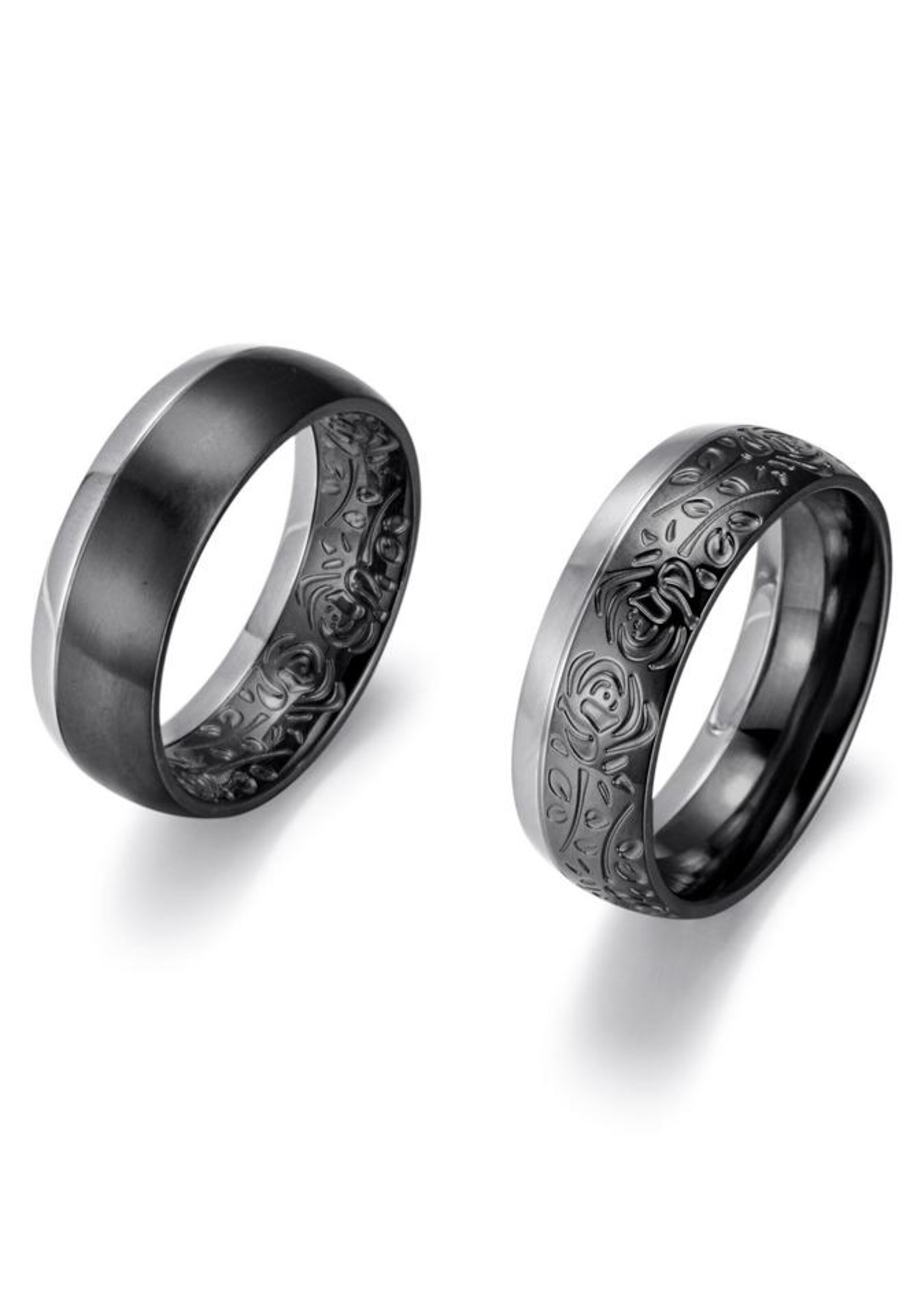 FIRETTI Partnerring in Grau: Vorderseite