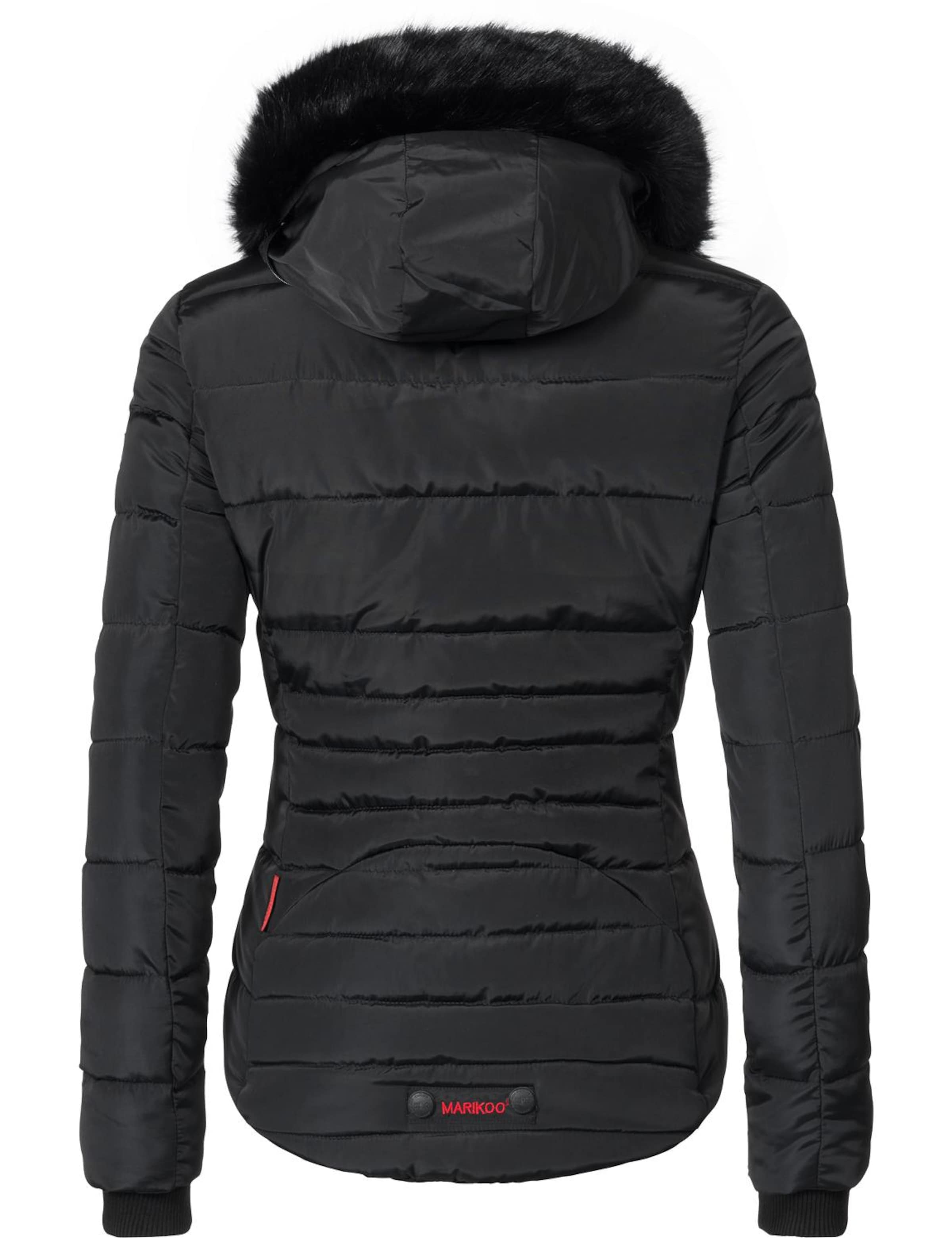 MARIKOO Winter jacket 'Lotusblüte' in Black