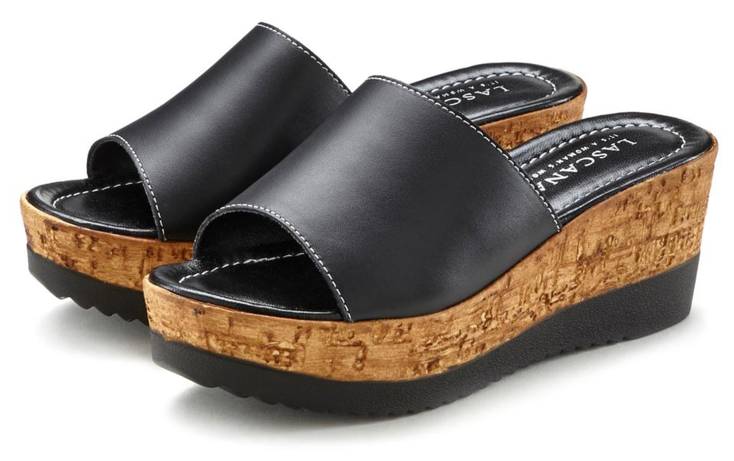 LASCANA Pantolette in Schwarz