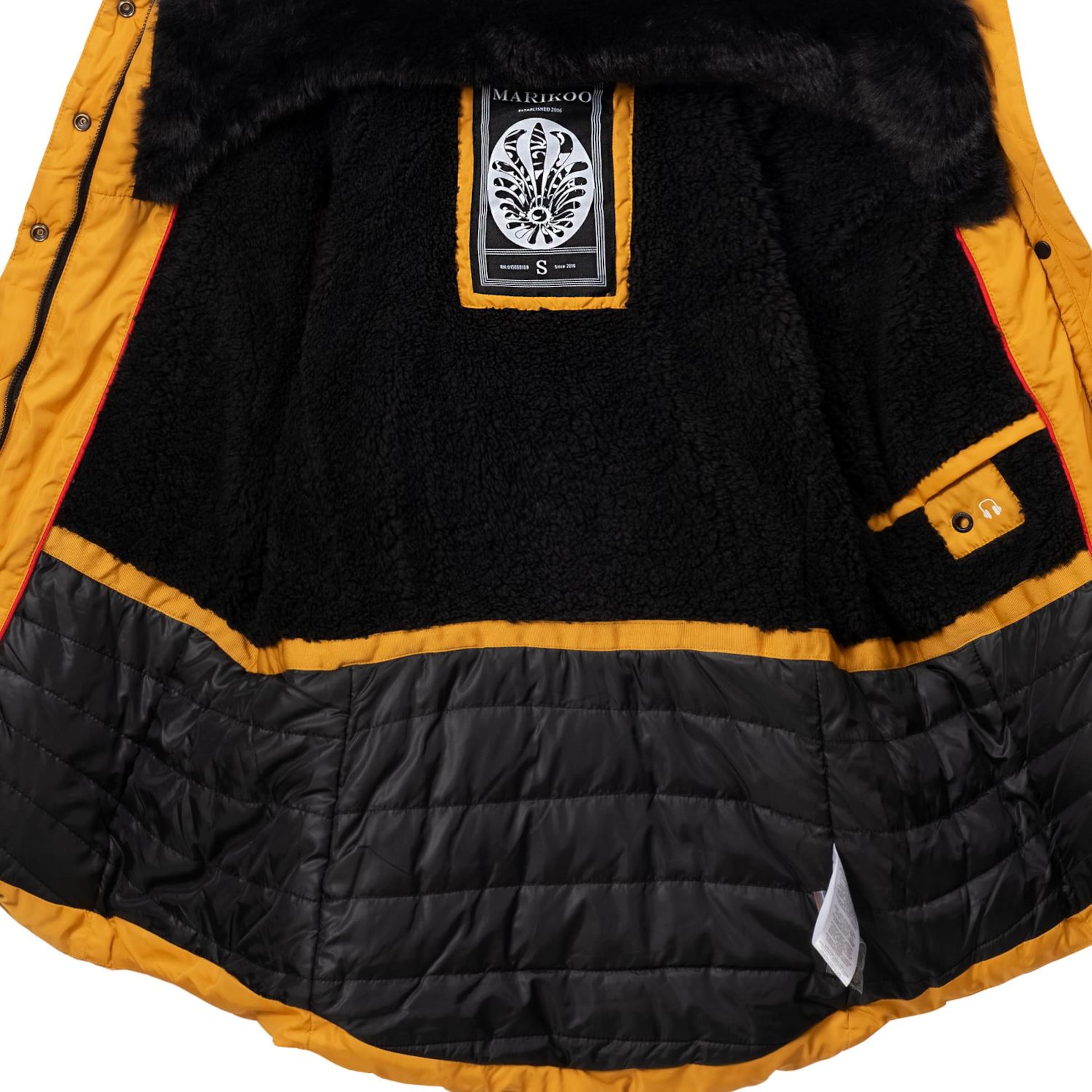 MARIKOO Зимняя куртка 'Lotusblüte' в Желтый