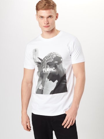 Mister Tee - Camiseta 'F*ck The World' en blanco: frente