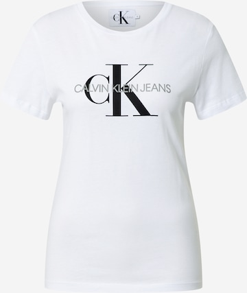 Calvin Klein Jeans Тениска в бяло: отпред