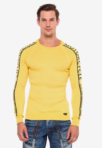 CIPO & BAXX Sweater in Yellow: front