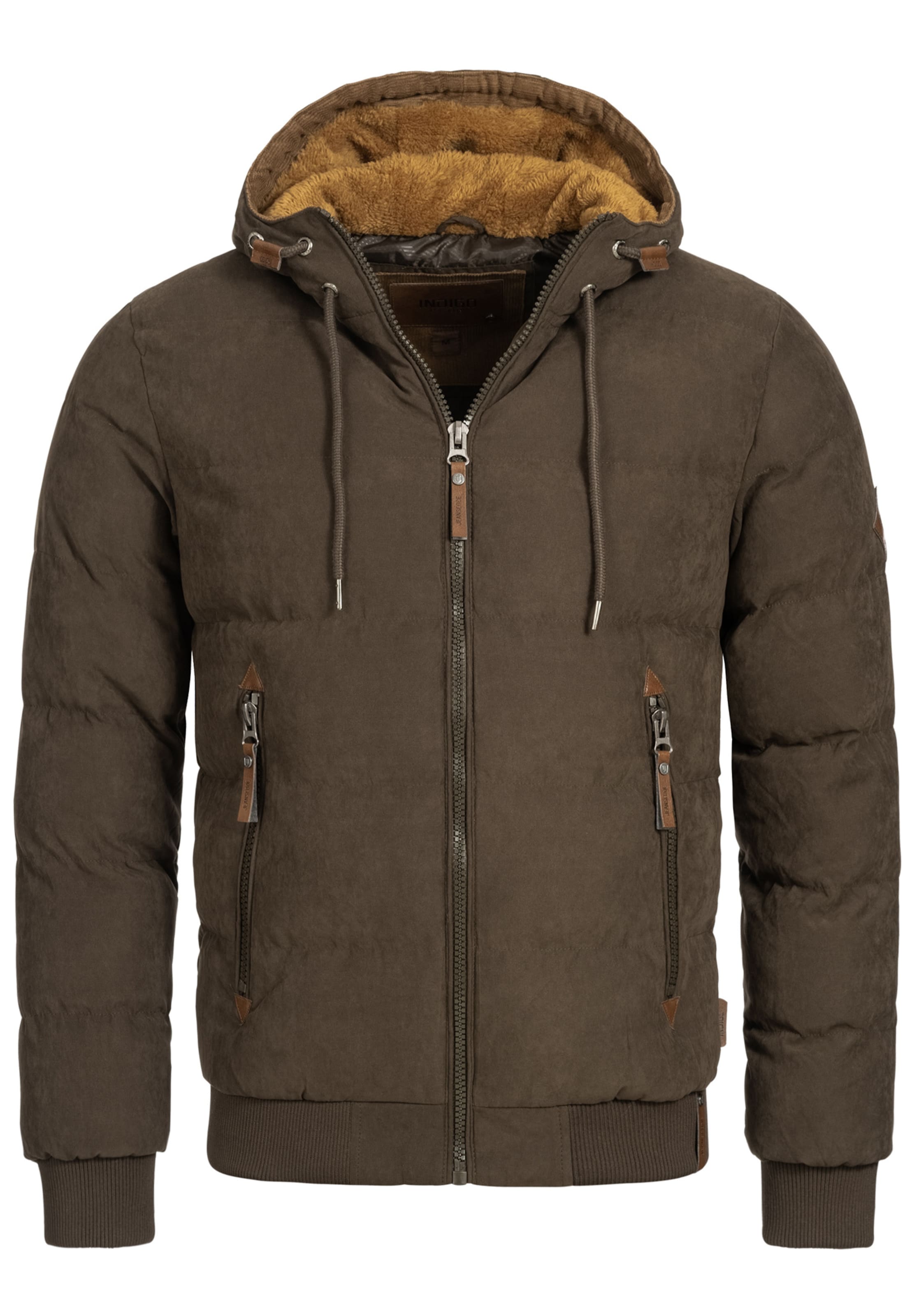 INDICODE JEANS Winter jacket 'Adeline' in Brown: front