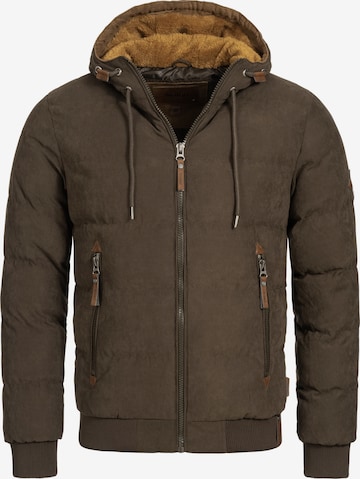 INDICODE JEANS Winter Jacket 'Adeline' in Brown: front