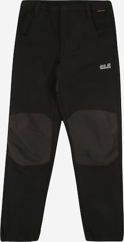 JACK WOLFSKIN Regular Outdoor Pants 'Rascal' in Black: front